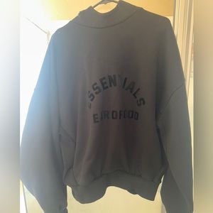 Essentials fear of god hoodie jet black (2023) brand new